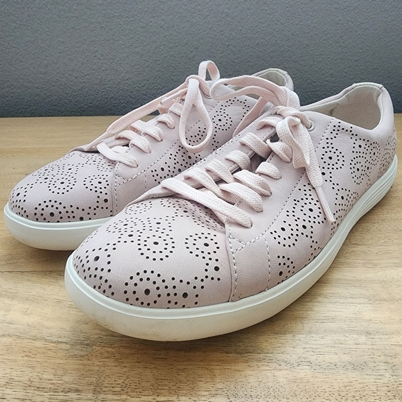 Cole Haan Cream Grand OS Crosscourt Perforated Sneaker Shoes Womens 7 - Picture 6 of 11